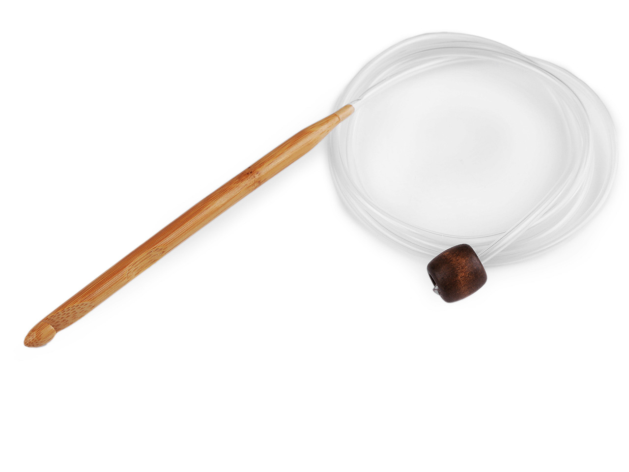 Bamboo hook for tunisian crochet - Bamboo dark (1 Piece)