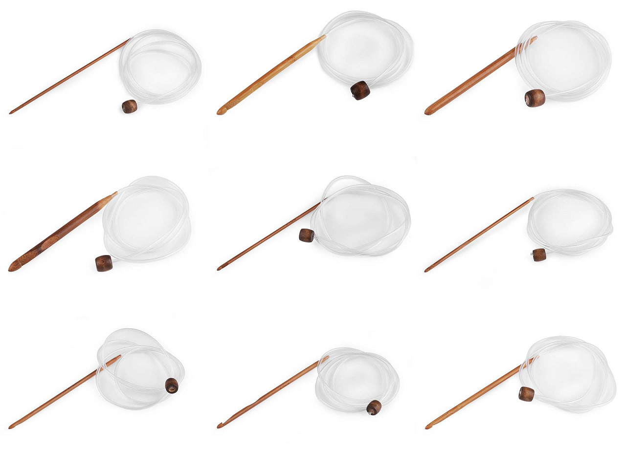 Bamboo hook for tunisian crochet - Bamboo dark (1 Piece)