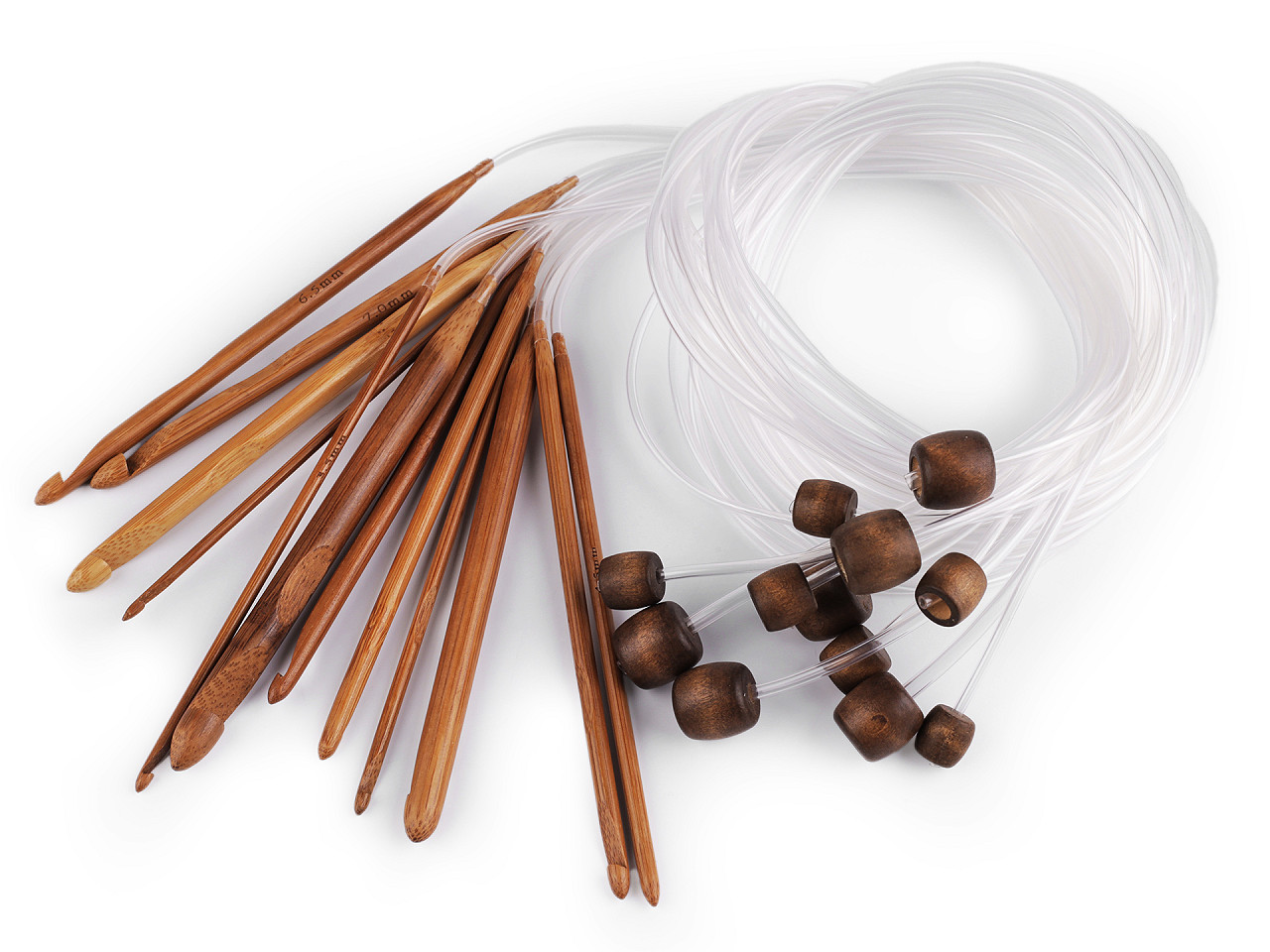 Bamboo hook for tunisian crochet - Bamboo dark (1 Piece)