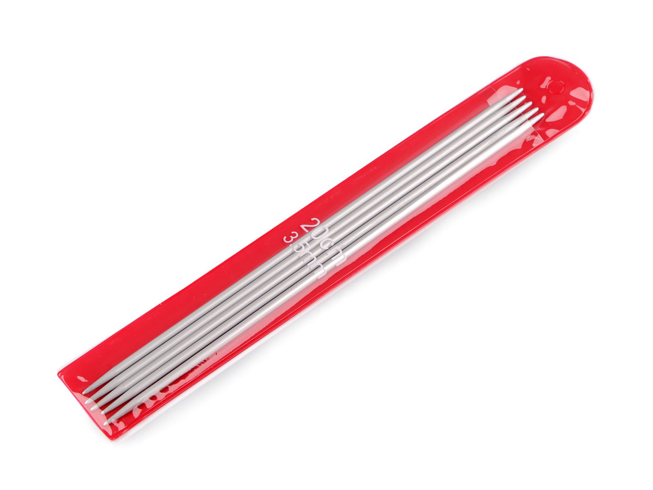 Aluminum sock knitting needles no. 2; 2.5; 3; 3.5; 4; 4.5; 5 - Nickel (1 Set)