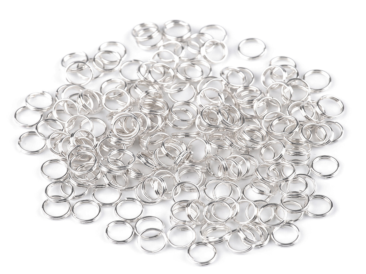 Double split ring ø6 mm - Platinum (20 Grams)