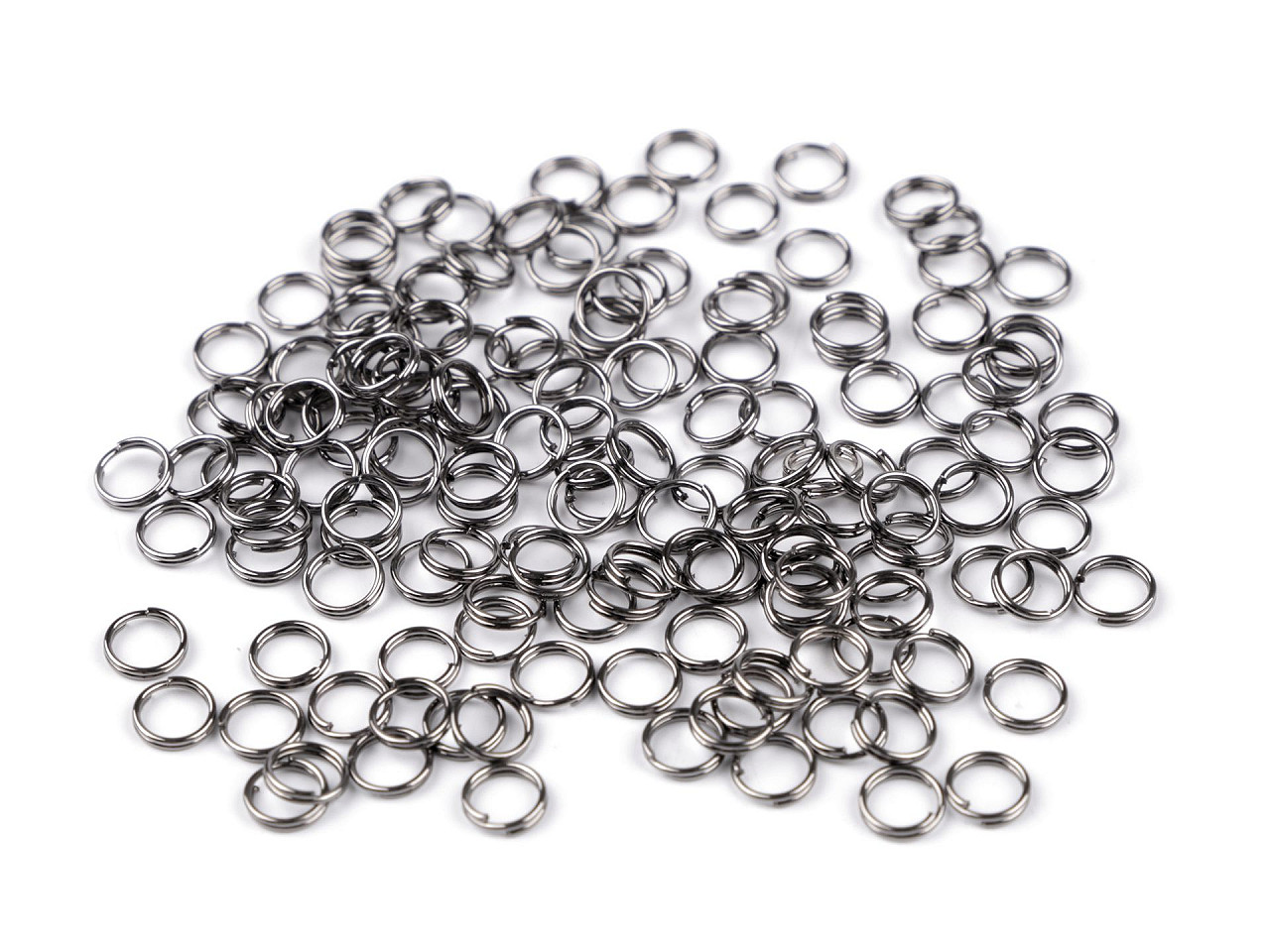 Double split ring ø6 mm - Platinum (20 Grams)