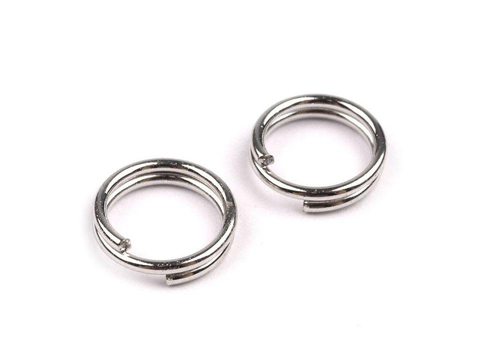 Double split ring ø6 mm - Platinum (20 Grams)