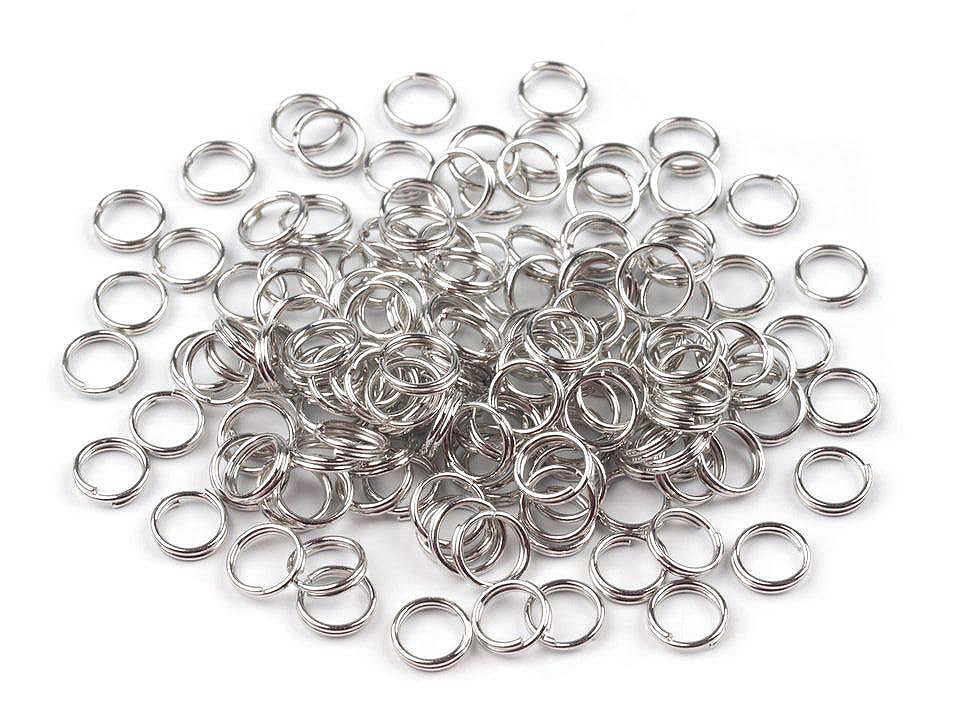 Double split ring ø6 mm - Platinum (20 Grams)