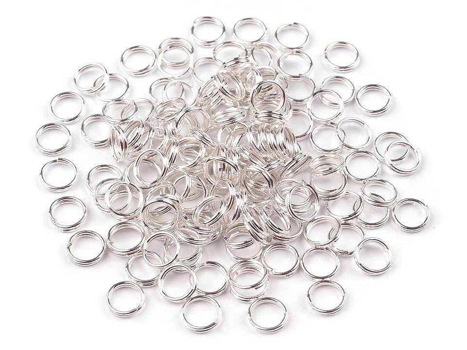 Double split ring ø6 mm - Platinum (20 Grams)