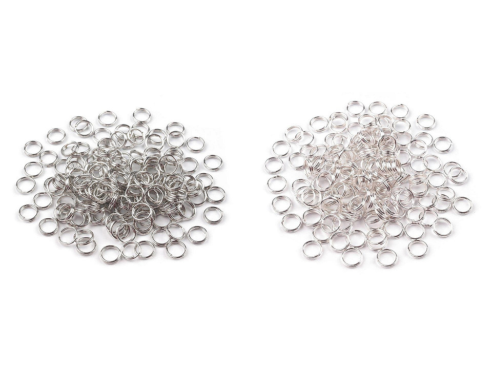 Double split ring ø6 mm - Platinum (20 Grams)