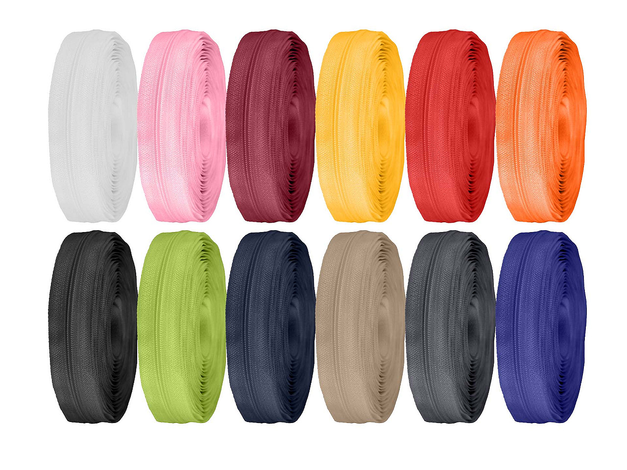 Continuous nylon zipper no 3, for asic type sliders - Bordeaux (25 Meters)