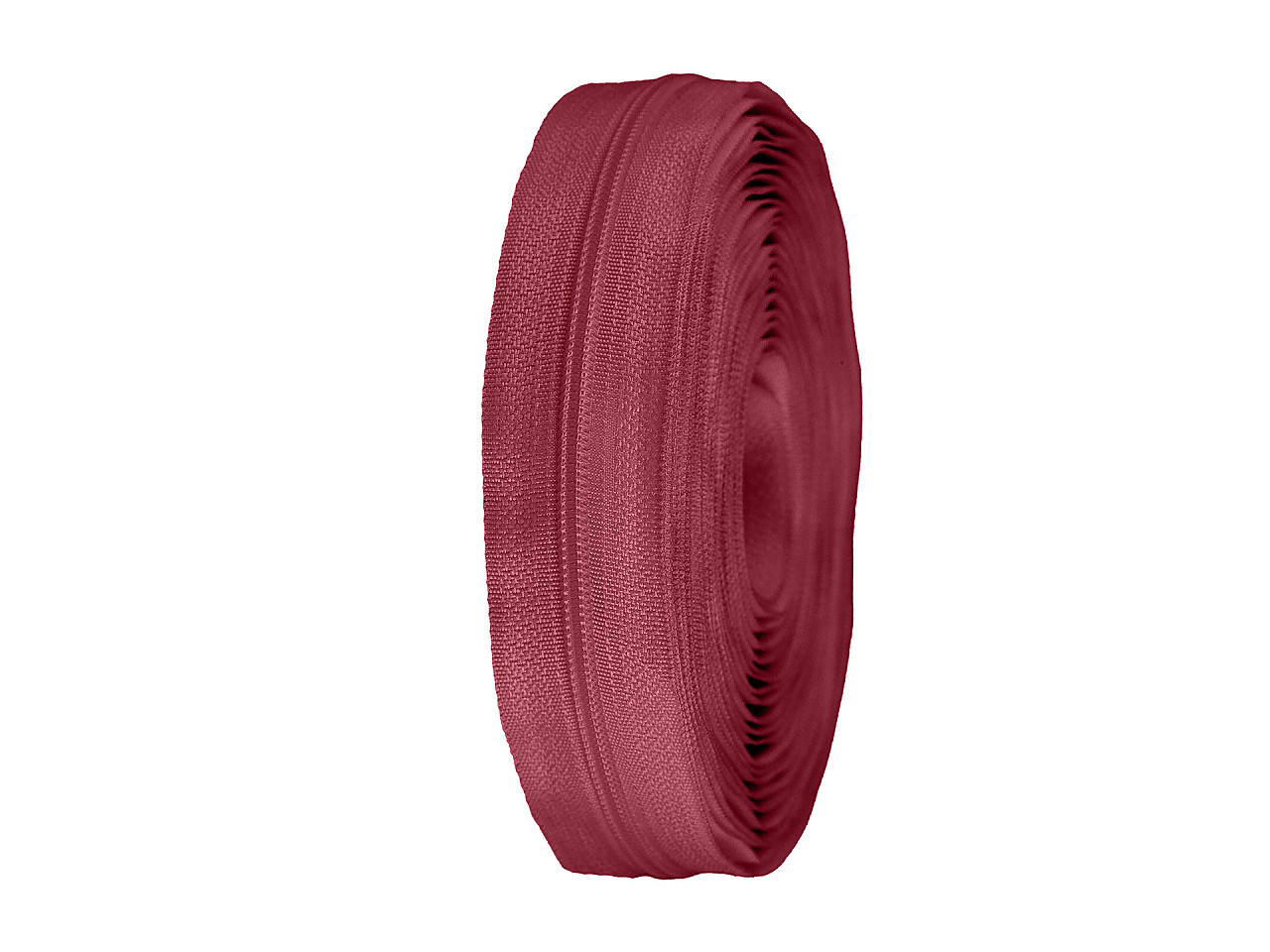 Continuous nylon zipper no 3, for asic type sliders - Bordeaux (25 Meters)