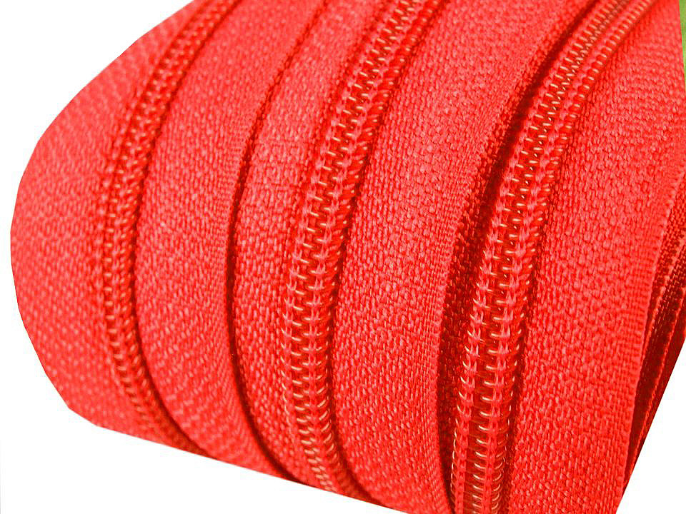 Continuous nylon zipper no 3, for asic type sliders - Bordeaux (25 Meters)