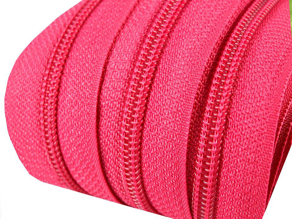 Continuous nylon zipper no 3, for asic type sliders - Bordeaux (25 Meters)