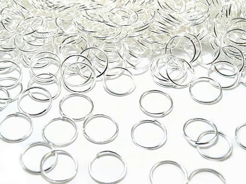 Jump ring ø 8 mm - Silver light (10 Grams)