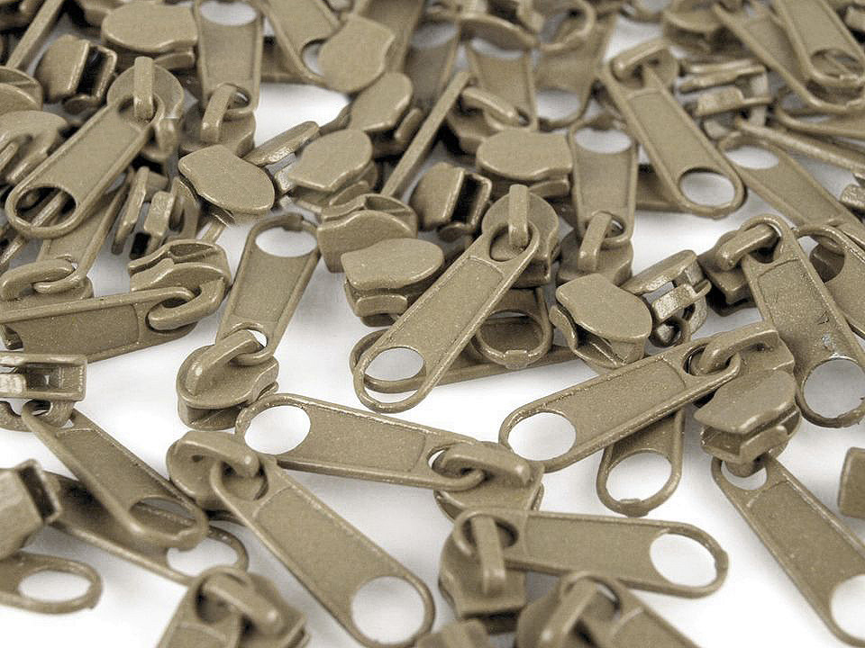 Slider for nylon zippers no 3 for pol type - Nickel (10 Pieces)