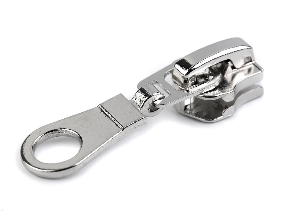 Slider for metal antique brass zippers no 5 - Vintage brass (50 Pieces)