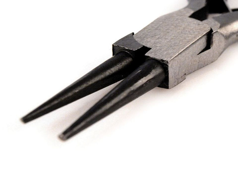 Round nose jewelry pliers 125 mm - Black (12 Pieces)