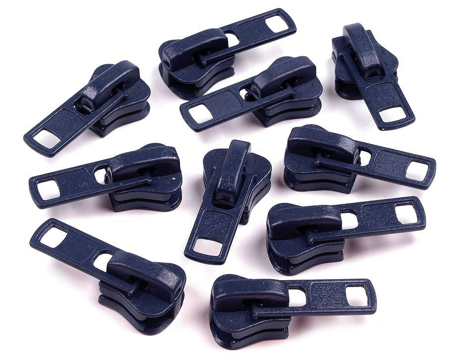 Slider to plastic zippers no 8 - Black (10 Pieces)