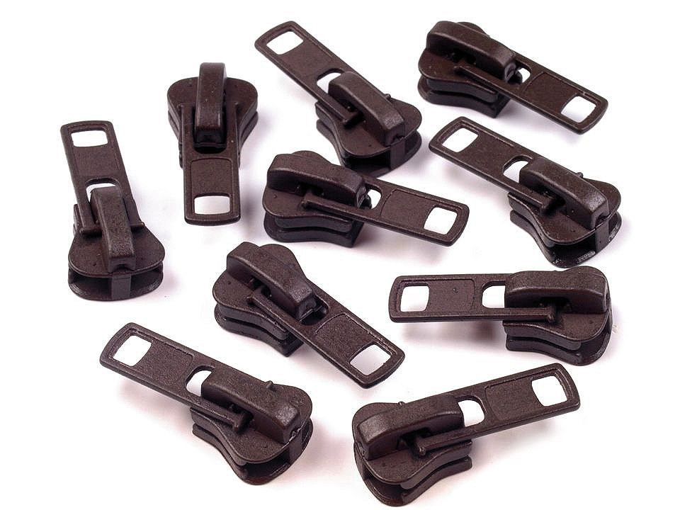 Slider to plastic zippers no 8 - Black (10 Pieces)