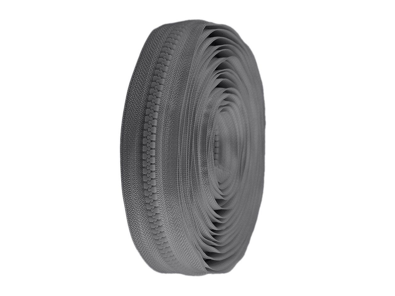 Continuous plastic zipper no 8 - White (1 Meter)