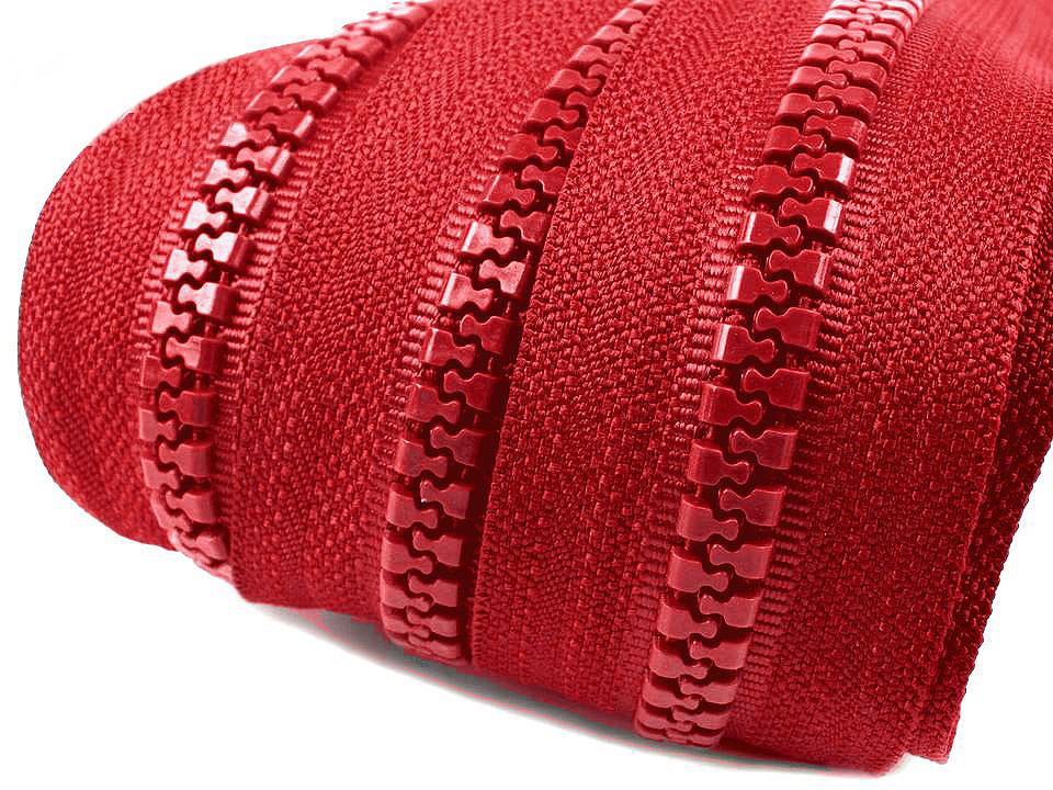 Continuous plastic zipper no 8 - White (1 Meter)