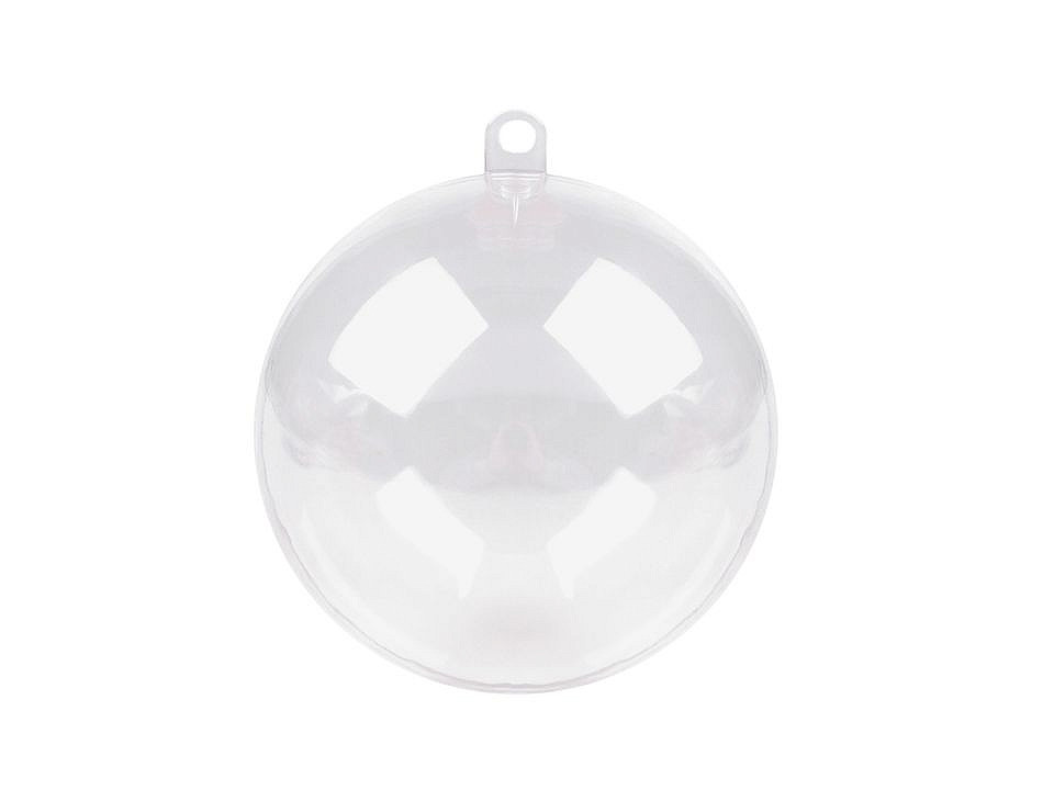 Clear plastic ball ornament ø6 cm - Transparent (12 Pieces)
