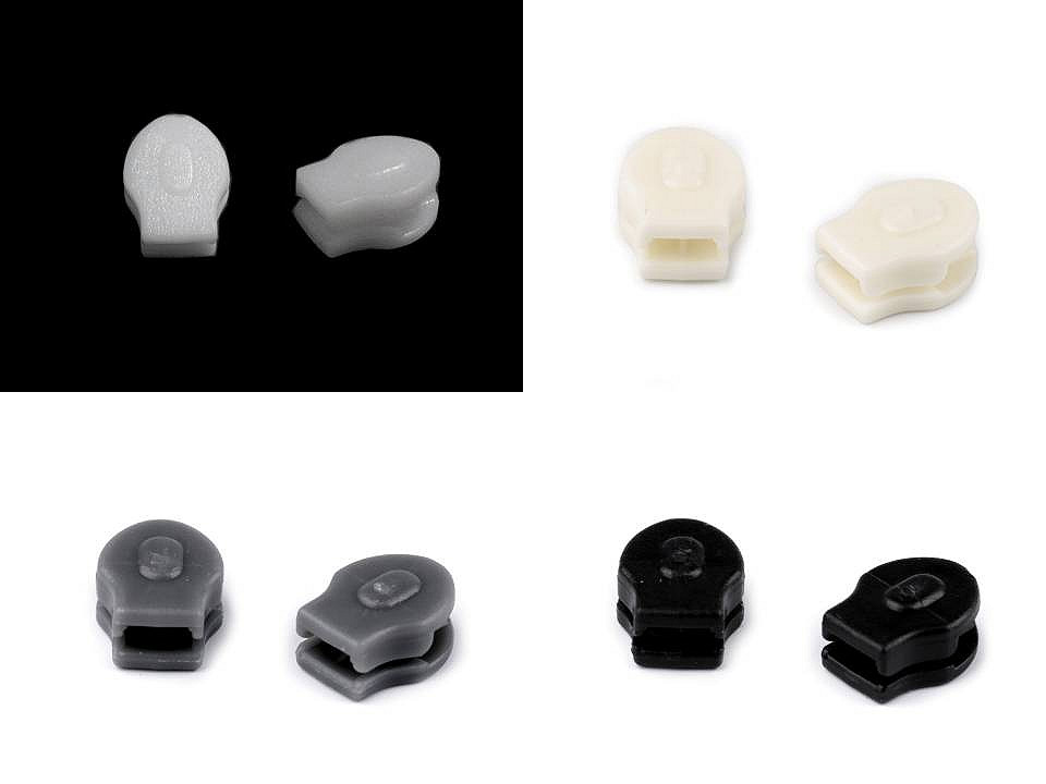 Slider for nylon zippers no 3 for bedding - White (100 Pieces)