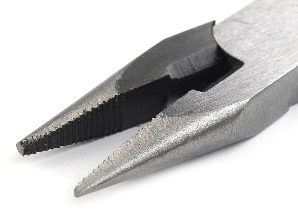 Chain nose cutting pliers with teeth 125 mm - Black (12 Pieces)