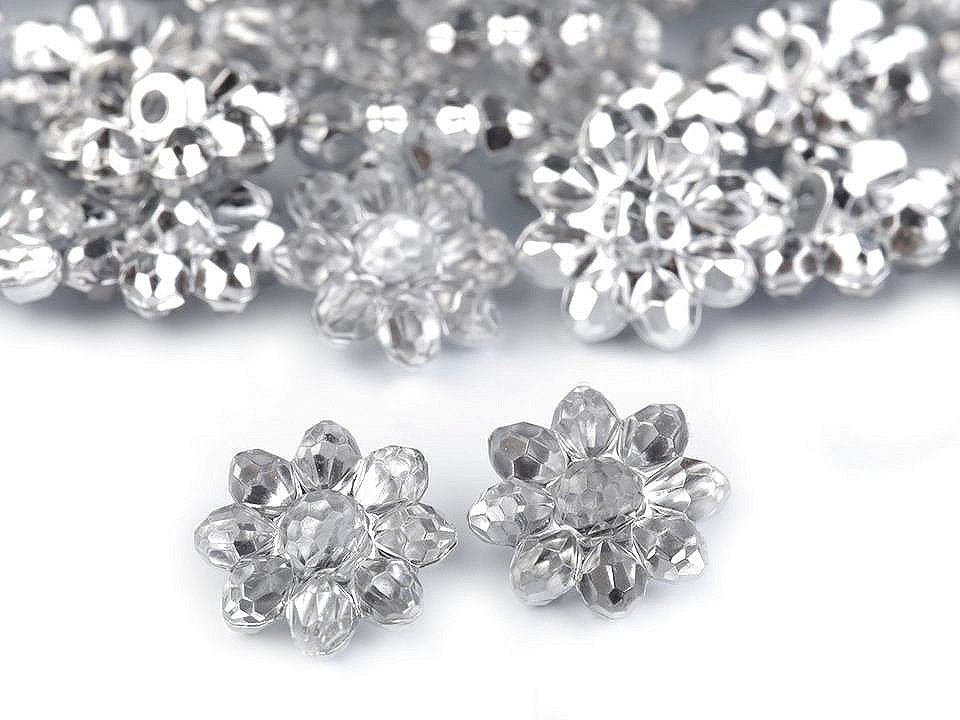 Button / decoration  cut flower - Crystal (100 Pieces)