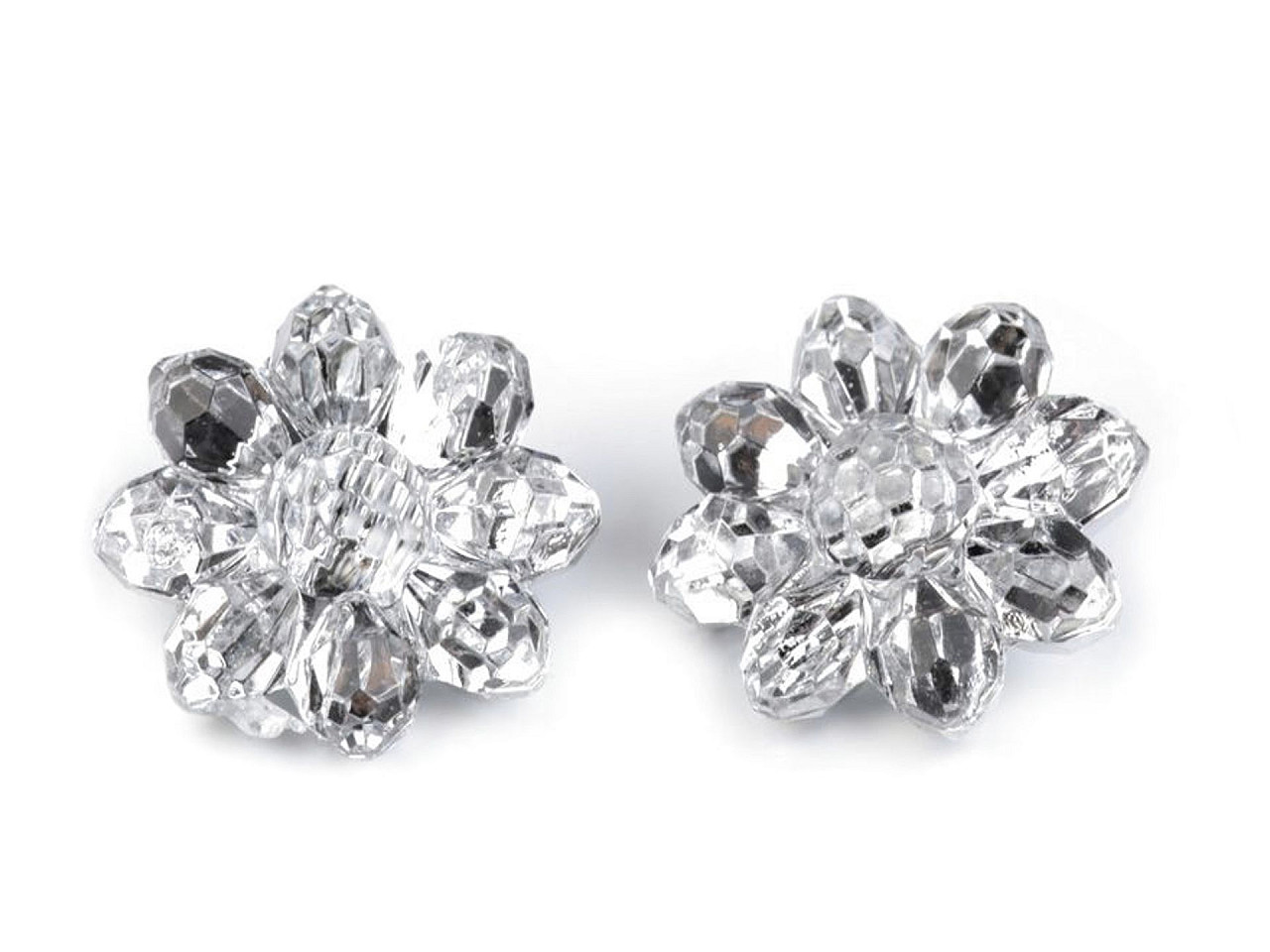 Button / decoration  cut flower - Crystal (100 Pieces)