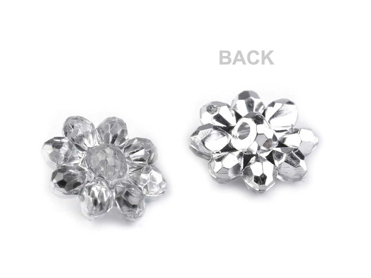 Button / decoration  cut flower - Crystal (100 Pieces)