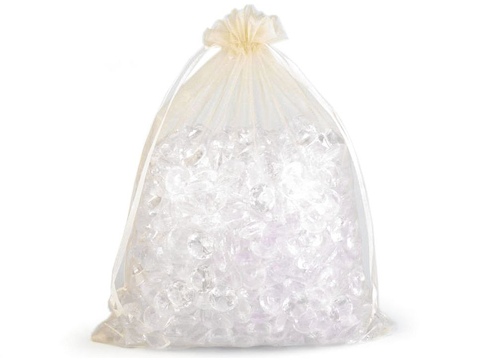 Organza gift bag 21x29 cm - Creamy light (10 Pieces)