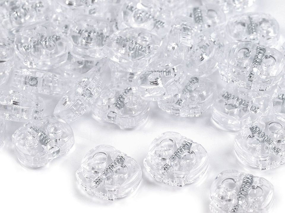 Large 2-hole cord lock stopper toggles 20x20 mm - Black (10 Pieces)