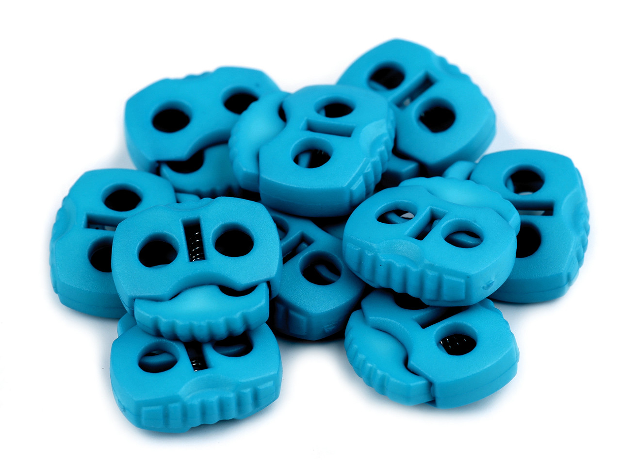 2-hole cord lock stopper toggles 20x20 mm - Black (500 Pieces)