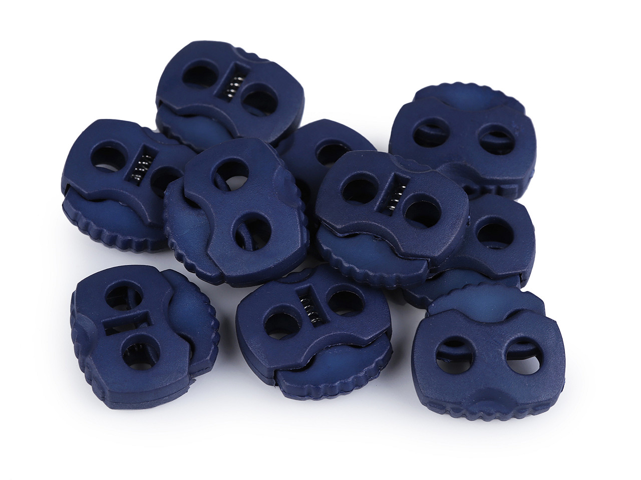 2-hole cord lock stopper toggles 20x20 mm - Black (500 Pieces)