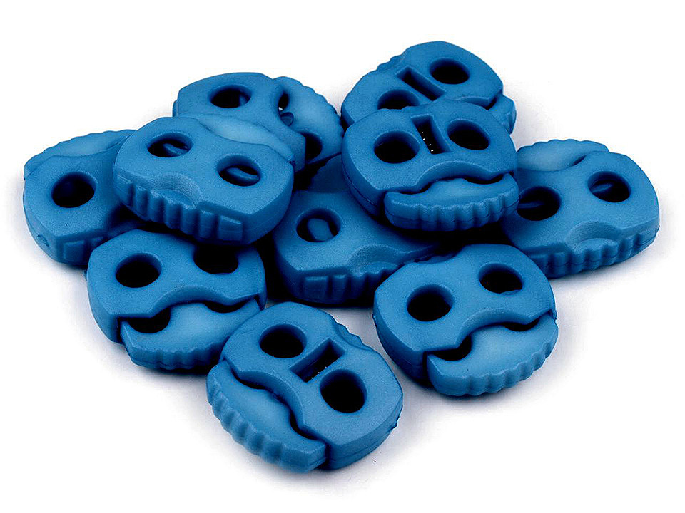 2-hole cord lock stopper toggles 20x20 mm - Black (500 Pieces)