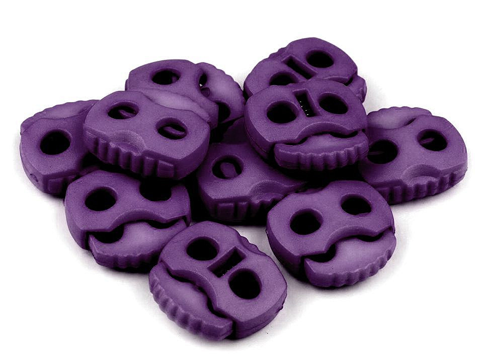 2-hole cord lock stopper toggles 20x20 mm - Black (500 Pieces)