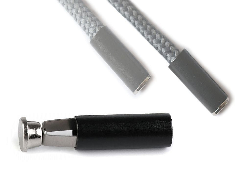 Cord end cap with integral grip ø5 mm - Black (20 Pieces)