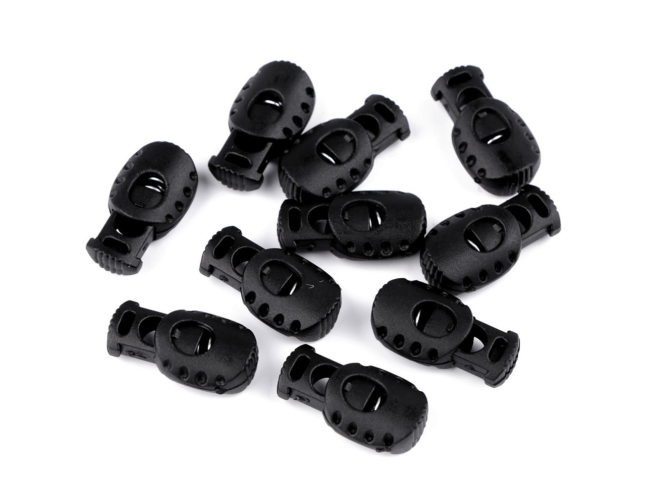 Cord stoppers 15x27 mm - Black (10 Pieces)