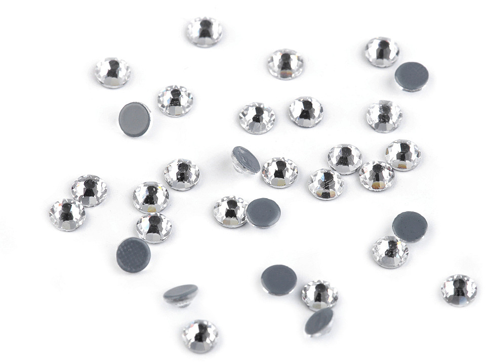 Iron-on hotfix rhinestones, size ss16 - Jet (41 Grams)