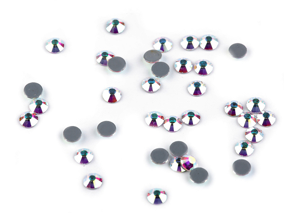Iron-on hotfix rhinestones, size ss16 - Jet (41 Grams)