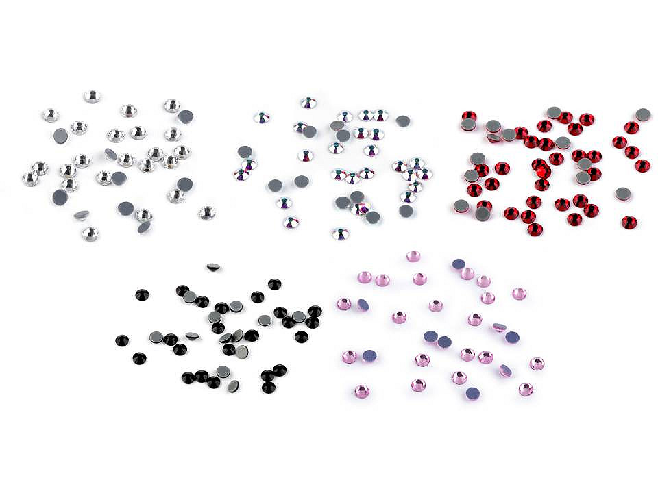 Iron-on hotfix rhinestones, size ss16 - Jet (41 Grams)