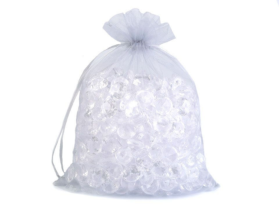 Organza gift bag 20x26 cm - Silver (100 Pieces)