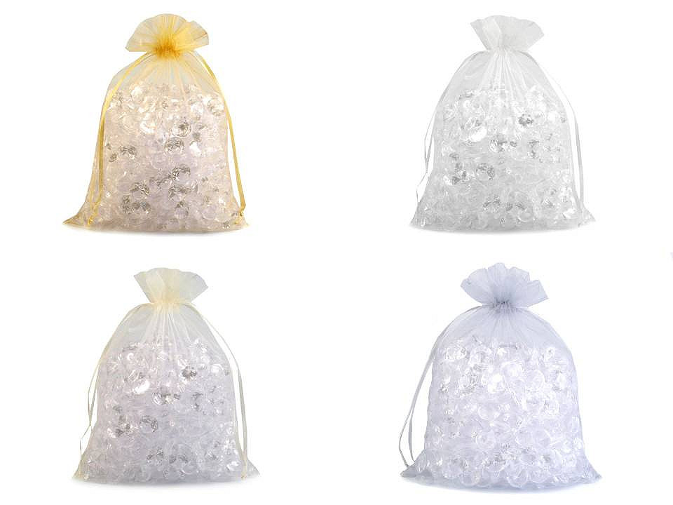 Organza gift bag 20x26 cm - Silver (100 Pieces)