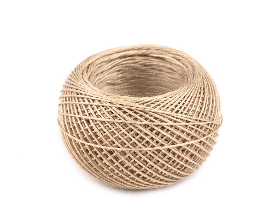 100% linen / flax thread 50 m plastic jar - Deep water (10 Pieces)