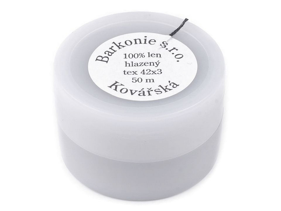 100% linen / flax thread 50 m plastic jar - Deep water (10 Pieces)