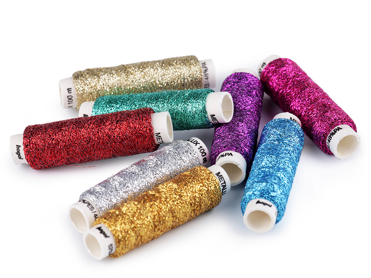 Embroidery threads 100 m metalux - Blue (10 Pieces)