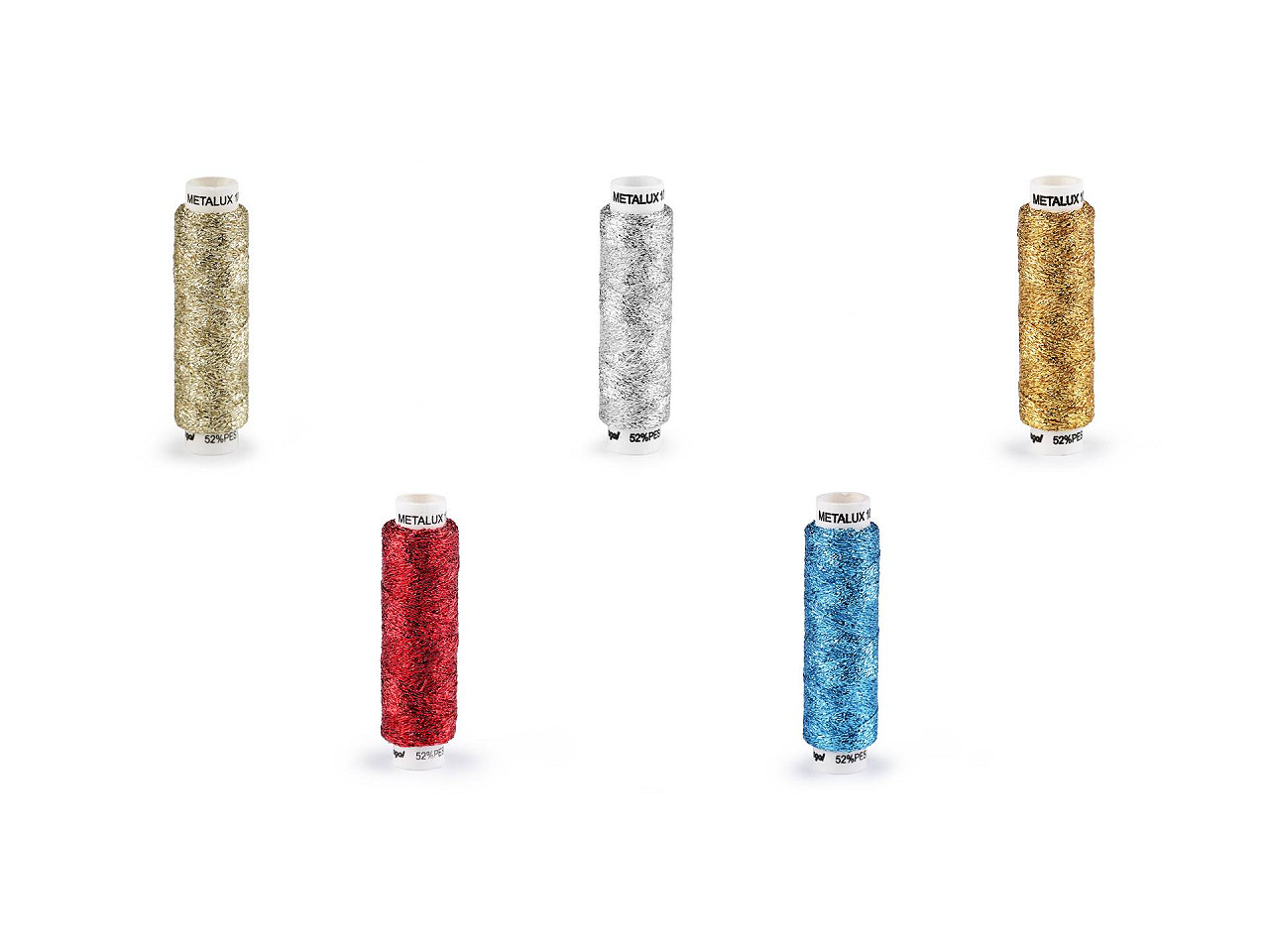 Embroidery threads 100 m metalux - Blue (10 Pieces)
