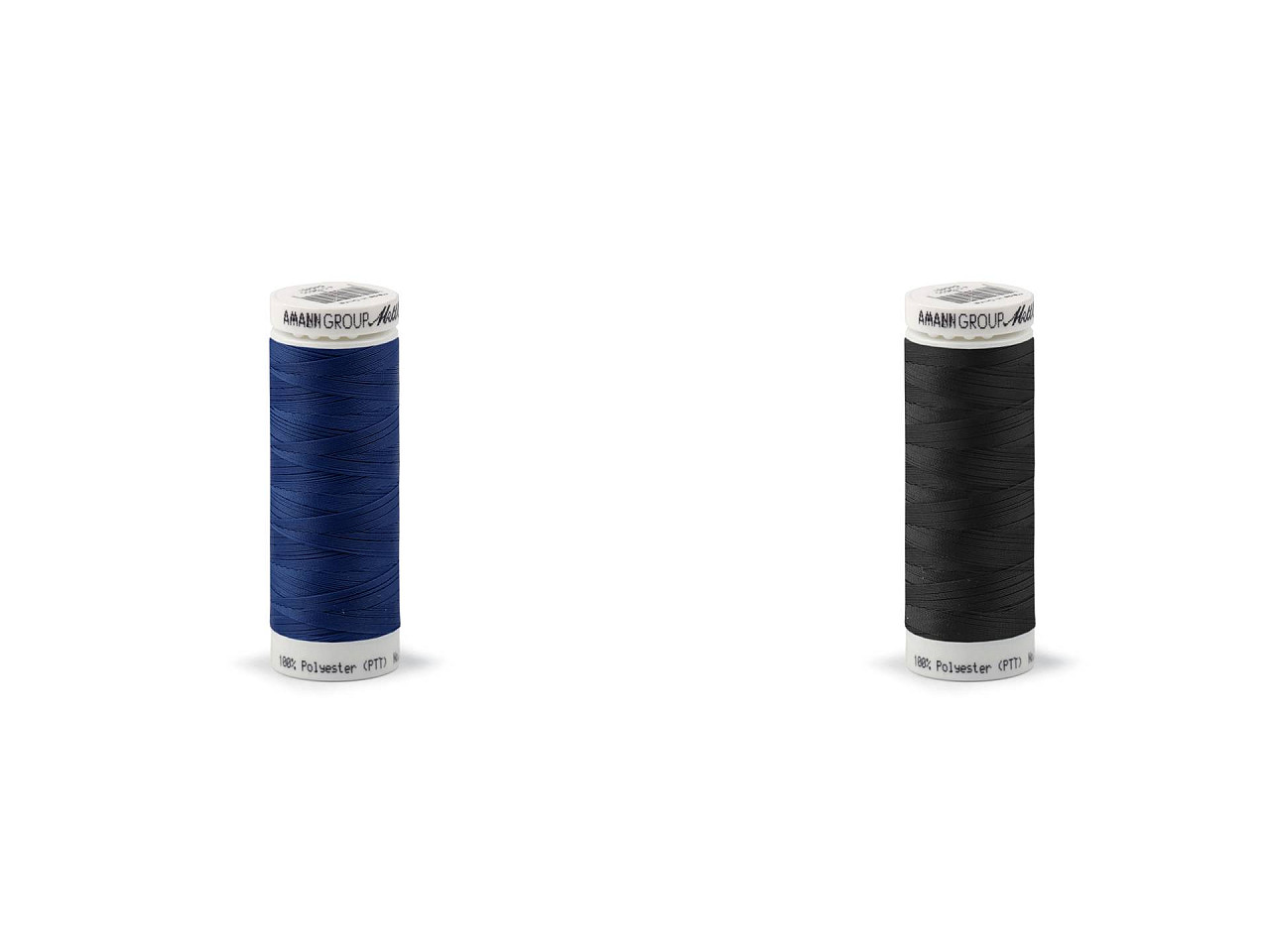 Polyester elastic threads seraflex mettler 130 m - Black (5 Pieces)