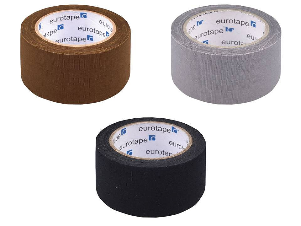 Carpet tape adhesive 10 m width 48 mm - Black (1 Piece)