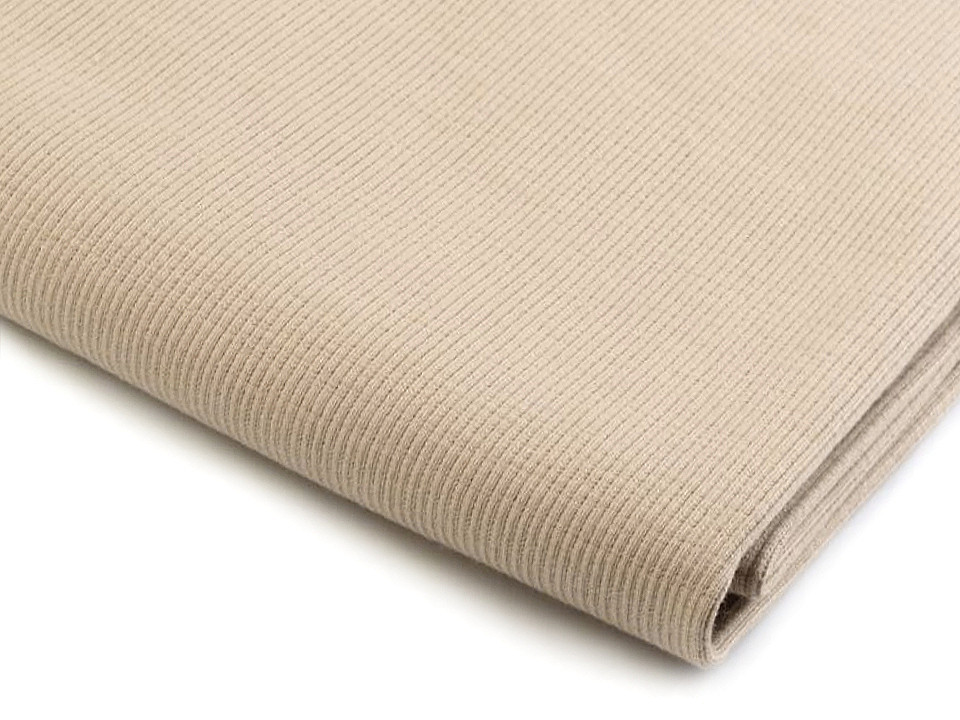 Elastic rib knit fabric - Creamy light (1 Meter)