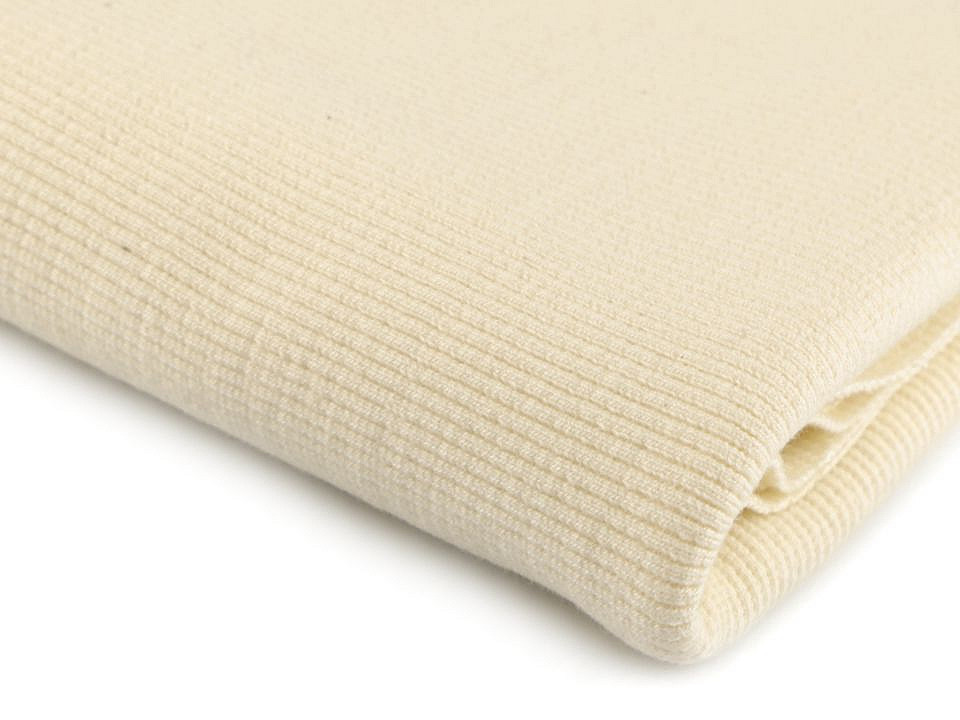 Elastic rib knit fabric - Creamy light (1 Meter)