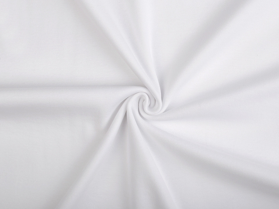 Elastic cotton fabric smooth / jersey knit, tubular - Creamy light (1 Meter)